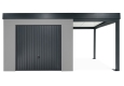 GARDEON® Zahradní domek s garážovými vraty Hörmann a přístřeškem